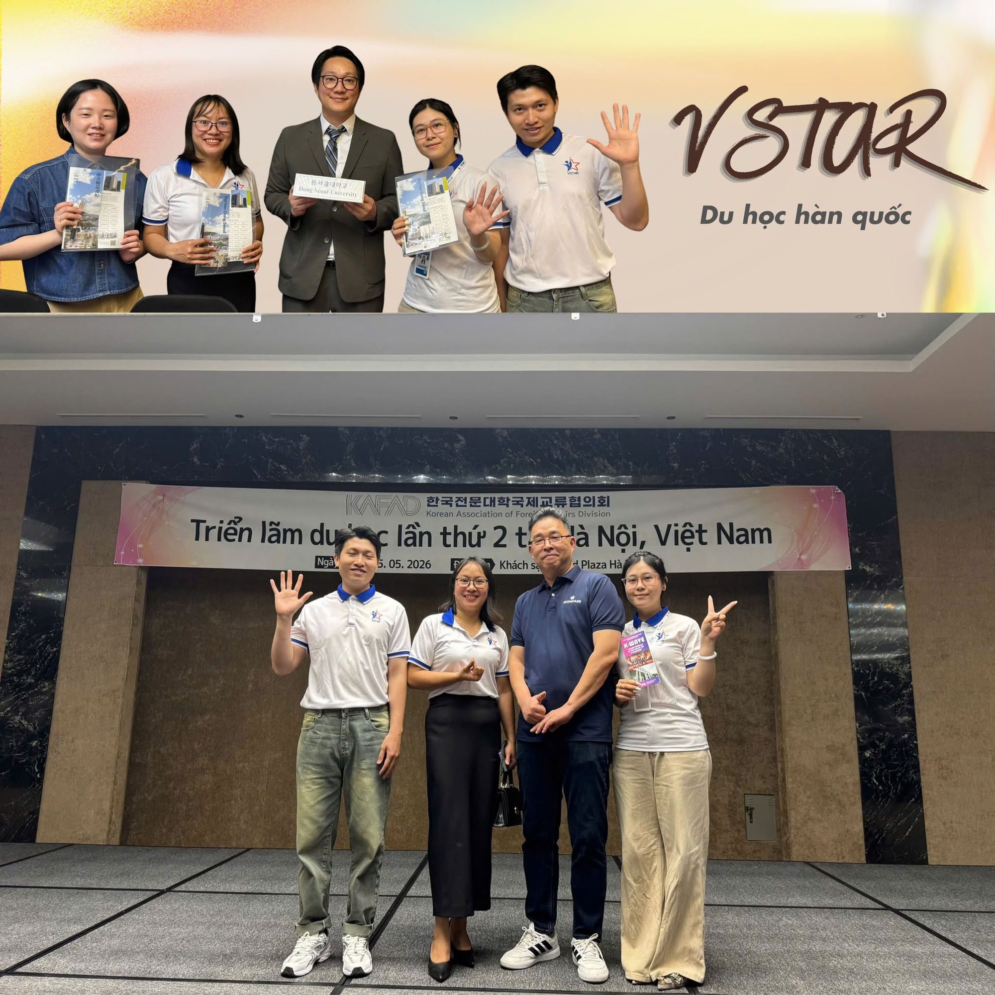 Đội ngũ VSTAR gặp gỡ đại diện các trường Đại học Hàn Quốc tại triển lãm